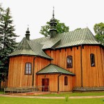 Humniska - kościół p.w. Św. Stanisława Biskupa - XV w. - jedna z najstarszych zachowanych drewnianych świątyń w Polsce